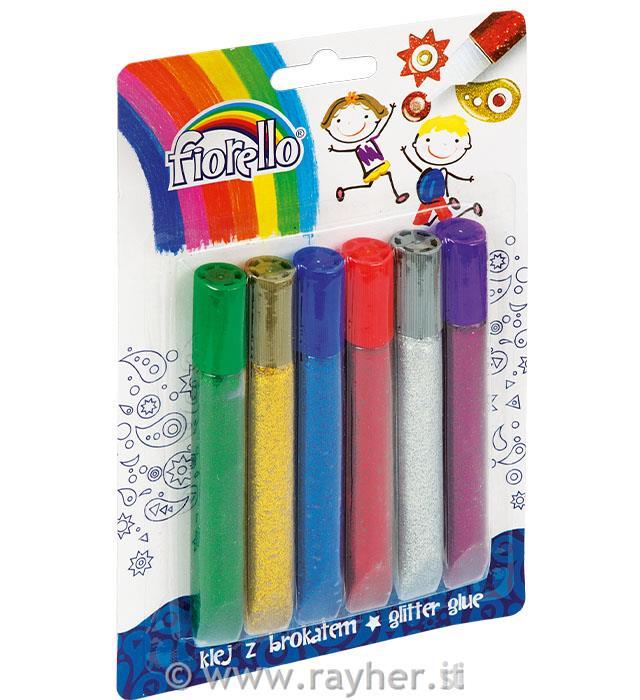 Glitter glue, set 6