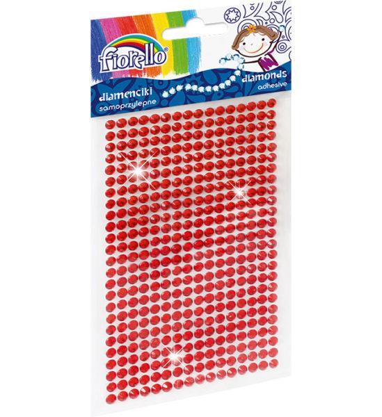 Kristali, samolepilni, rdeči