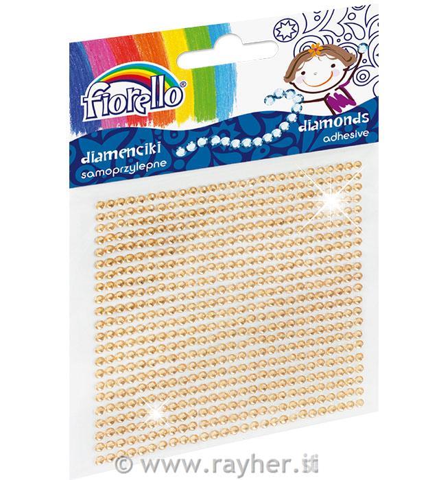 Kristali, samolepilni, svetlo bakreni, 3 mm