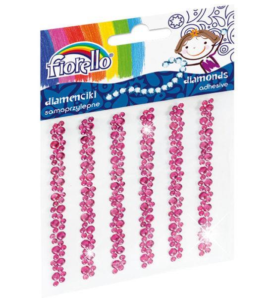 Kristali, samolepilni, svetlo rdeči