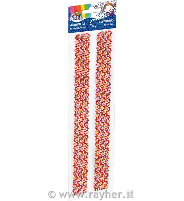 Kristali, samolepilni, rdeči