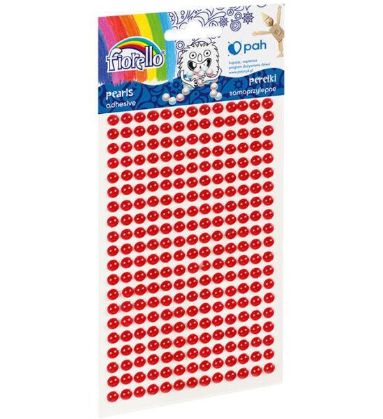 Semiperle, autoadesive, rosse