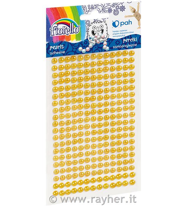 Semiperle, autoadesive, gialle