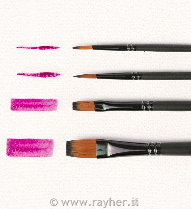 Pennelli, artistici, set 4