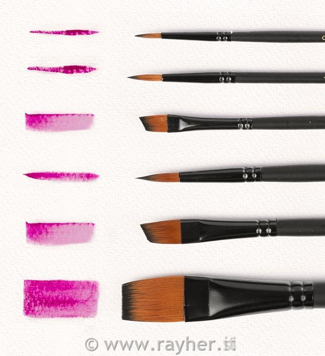Pennelli, artistici, set 6