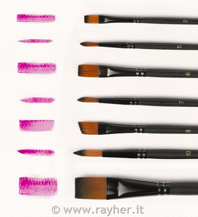 Pennelli, artistici, set 7