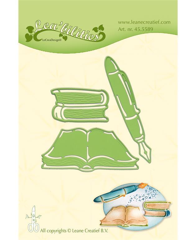 FUSTELLA LEA'BILITIES LIBRI E PENNA