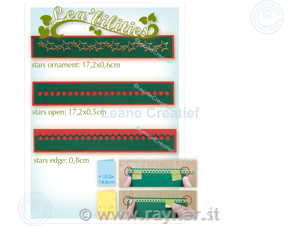 Multi die: Card edge borderCut & Embossing die