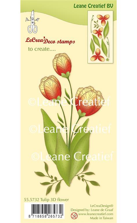 CLEAR STAMP 3D flower Tulip