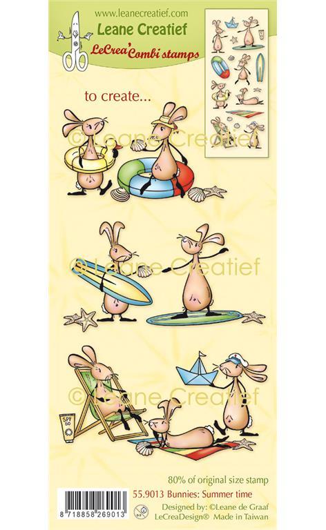 Štampiljka LeCreaDesign: Zajčki na plaži