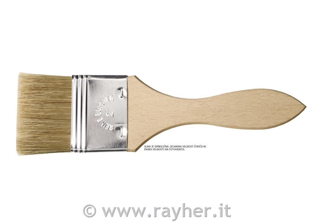Pennello Lineo 318 N. 1/2''setola, manico lungo non laccato