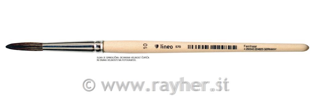 Pennello Lineo 570 N. 03 scolasticofibre miste, manico corto, non laccato