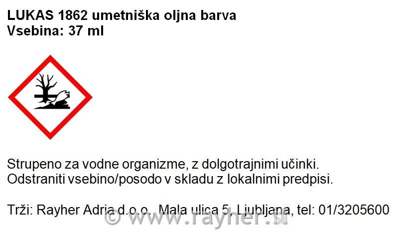 Lukas 1862 PRO oljna barva 37 ml Zinc White