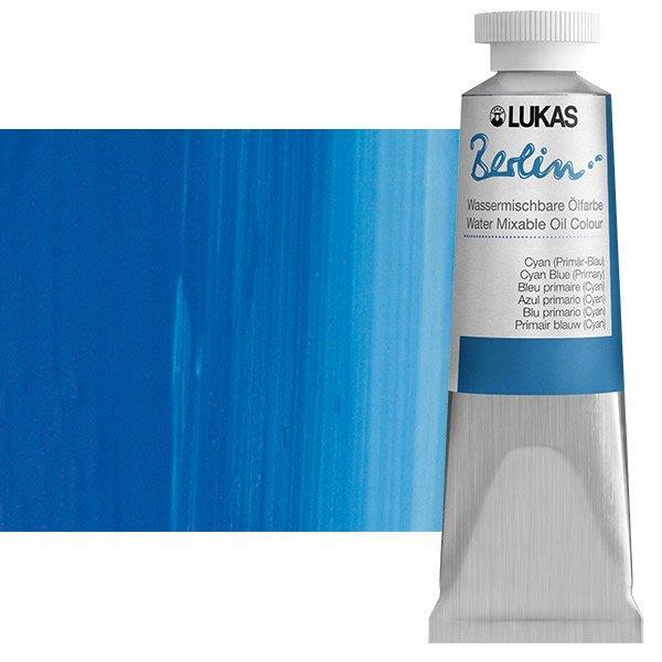 Lukas Berlin a olio diluibile con acqua37 ml; Cyan Blue (Primary)