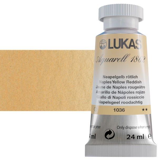 Lukas 1862 PRO akvarelna barva 24ml Naples Yellow Redish