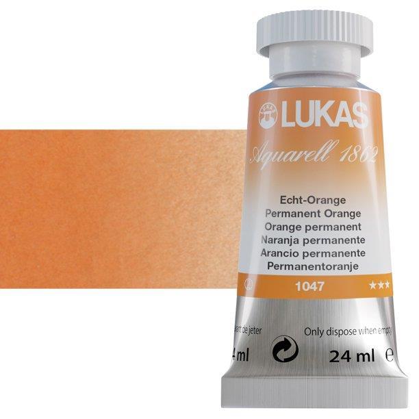 Lukas 1862 PRO akvarelna barva 24ml Permanent Orange