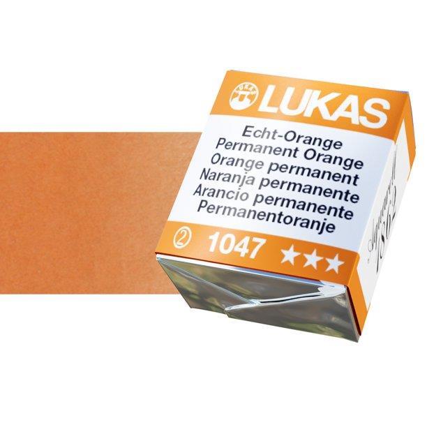 LUKAS AQUARELL 1862 PERMANENT ORANGE1/2 pan