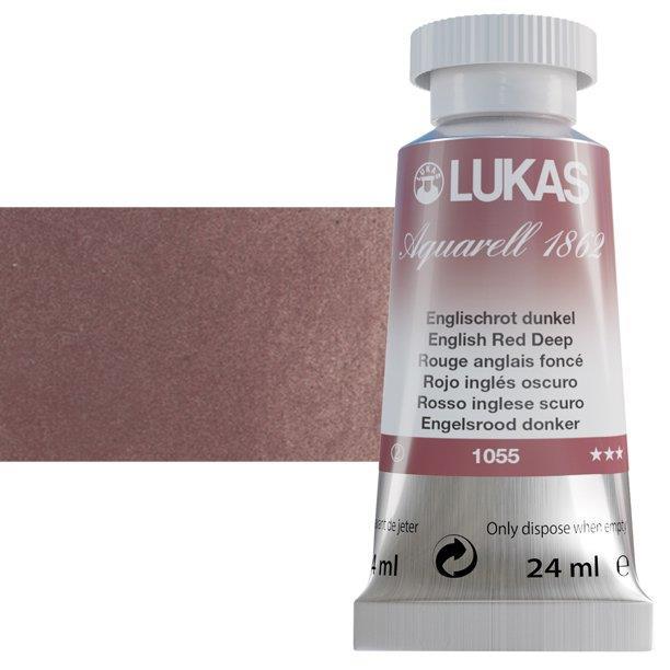 Lukas 1862 PRO akvarelna barva 24ml English Red Deep