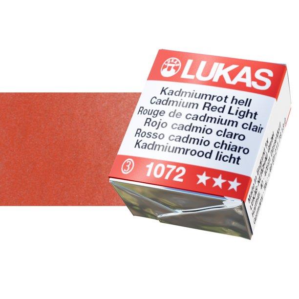LUKAS AQUARELL 1862 CADMIUM RED LIGHT1/2 pan