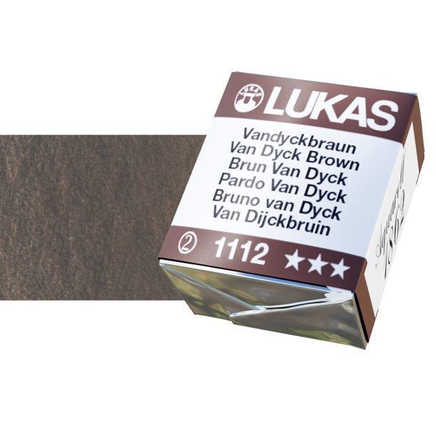 Lukas 1862 PRO akvarelna barva tabletka Van Dyck Brown