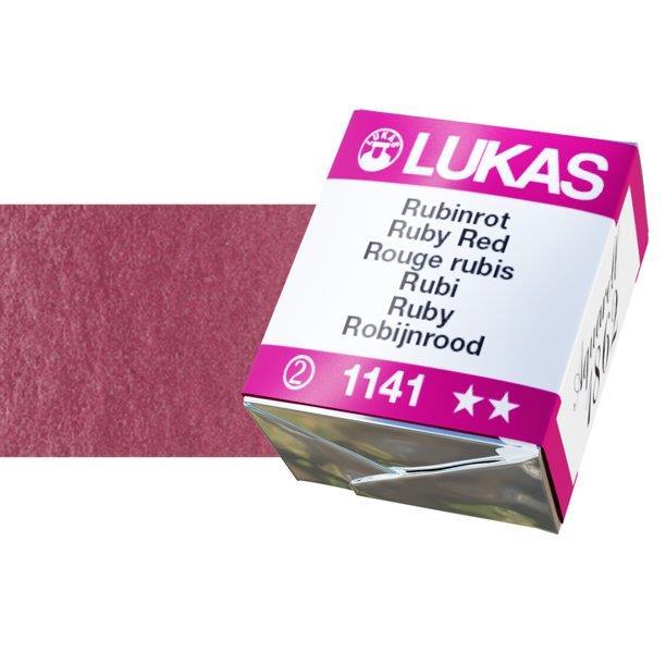 Lukas 1862 PRO akvarelna barva tabletka Ruby Red