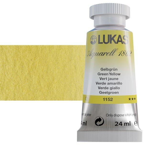 Lukas 1862 PRO akvarelna barva 24ml Green Yellow