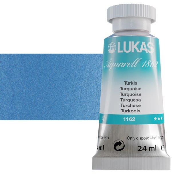 Lukas 1862 PRO akvarelna barva 24ml Turquoise