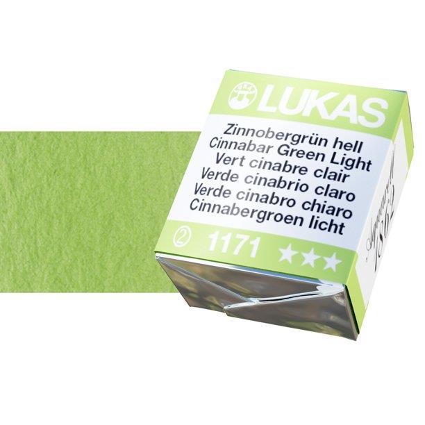 LUKAS AQUARELL 1862 CINNABAR GREEN LIGHT1/2 pan