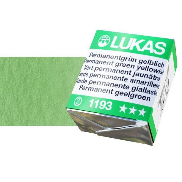 Lukas 1862 PRO akvarelna barva tabletka Perm. Green Yellow