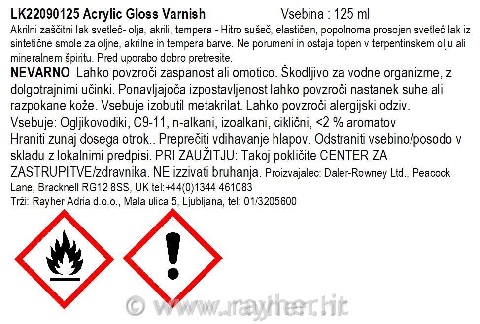 LUKAS CRYL VARNISH GLOSS125 ml