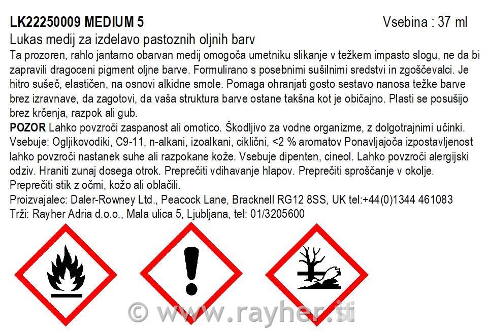 Lukas medium per fare vernici in pasta37 ml