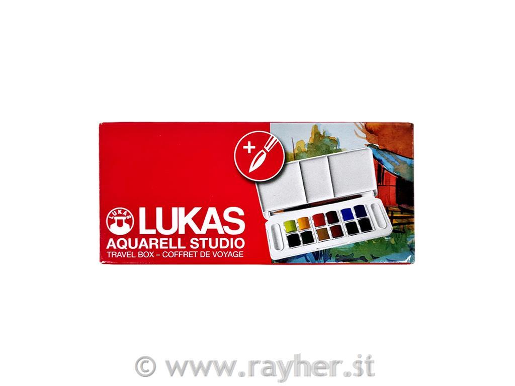 LUKAS AQUARELL STUDIO TRAVEL BOX 12X1/2