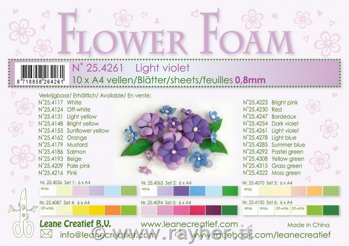 10 Flower foam sheets A4 0.8mmLight violet