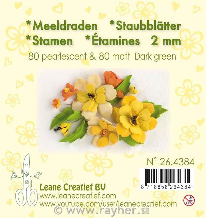 PRAŠNIKI LEA'BILITIES mat/biserno temno zeleni, 2 mm, 2x80