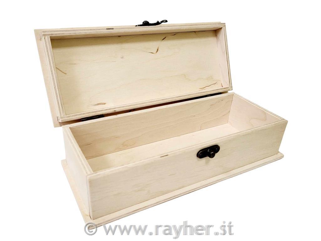 Lesena škatla z zapiralom, 24X10cm