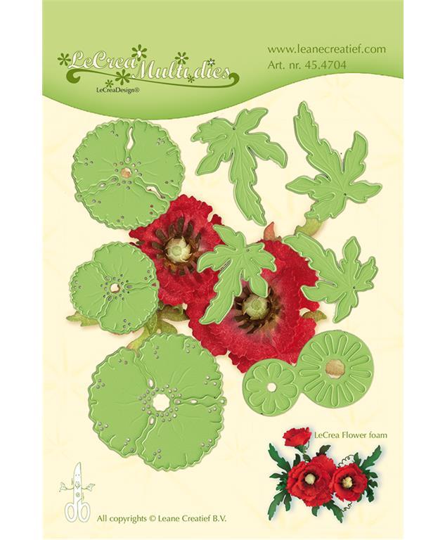 Poppy flower cut and embossing die