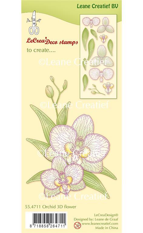 CLEAR STAMP Orchid 3D flower