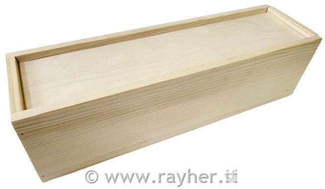SCATOLA PER BOTTIGLIA IN LEGNO 38x11 cm