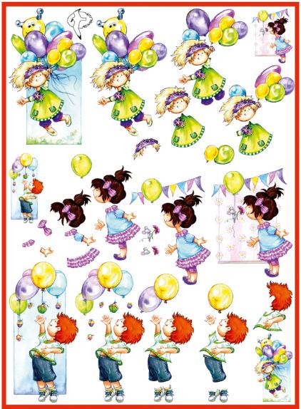 LIST S SLIČICAMI,BALONI&ZABAVA, A4