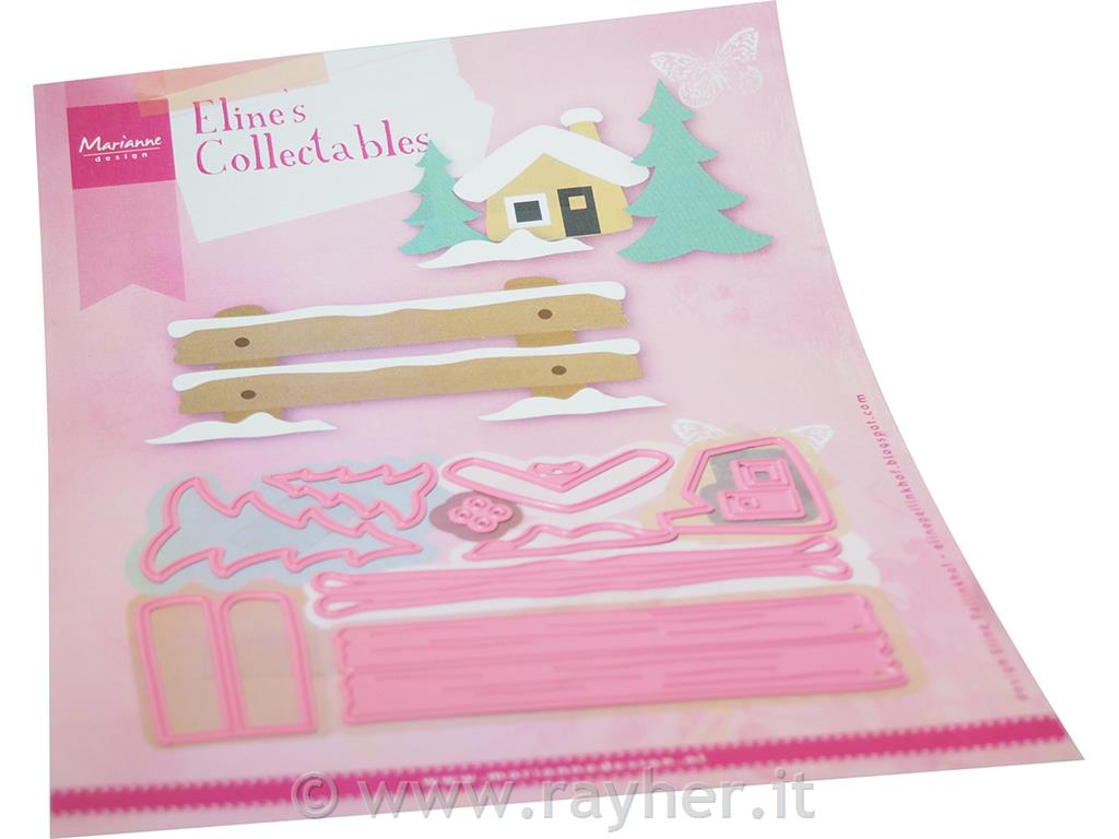 Fustella MD Collectable: CasettaCasa in una foresta invernale