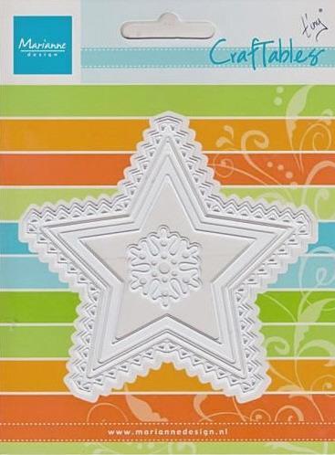 ŠABLONA MD CRAFTABLES,3ZVEZDE S SNEŽINKO