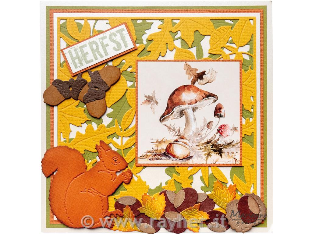 Fustella MD Craftable: Sfondo di foglieautunnali