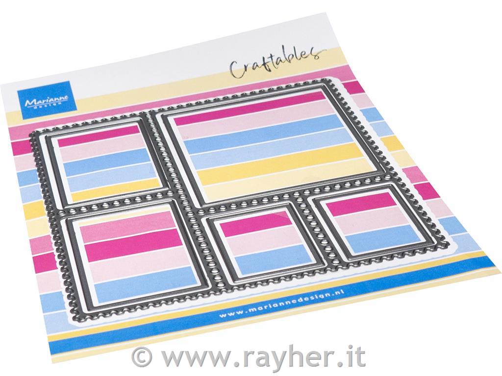 Šablone MD Craftable, Pravokotniki z valovi