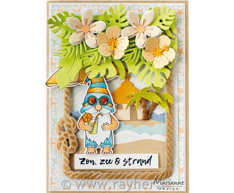 Clear Stamp and Die: Gnome on the beachBoy