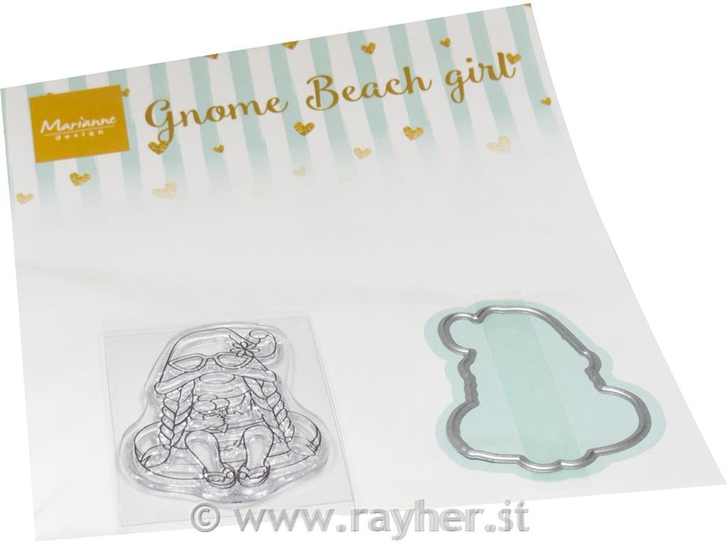 Timbro e fustelle: Gnoma sulla spiaggia
