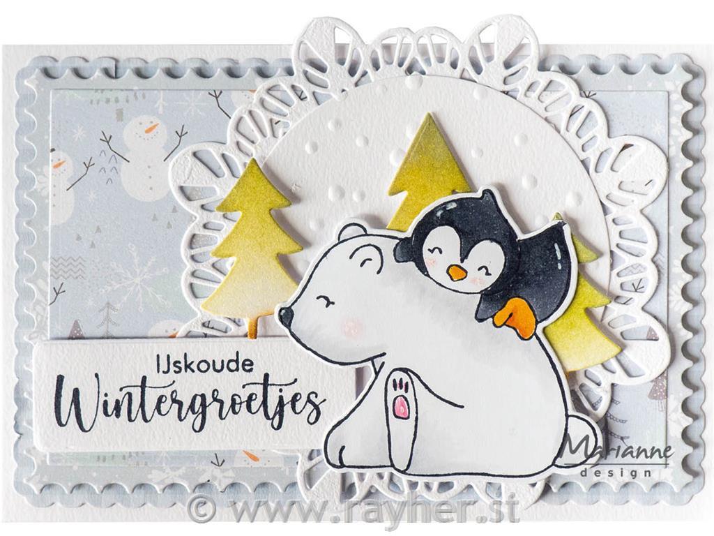 Clear Stamp and Die: Bear and PenguinGirl