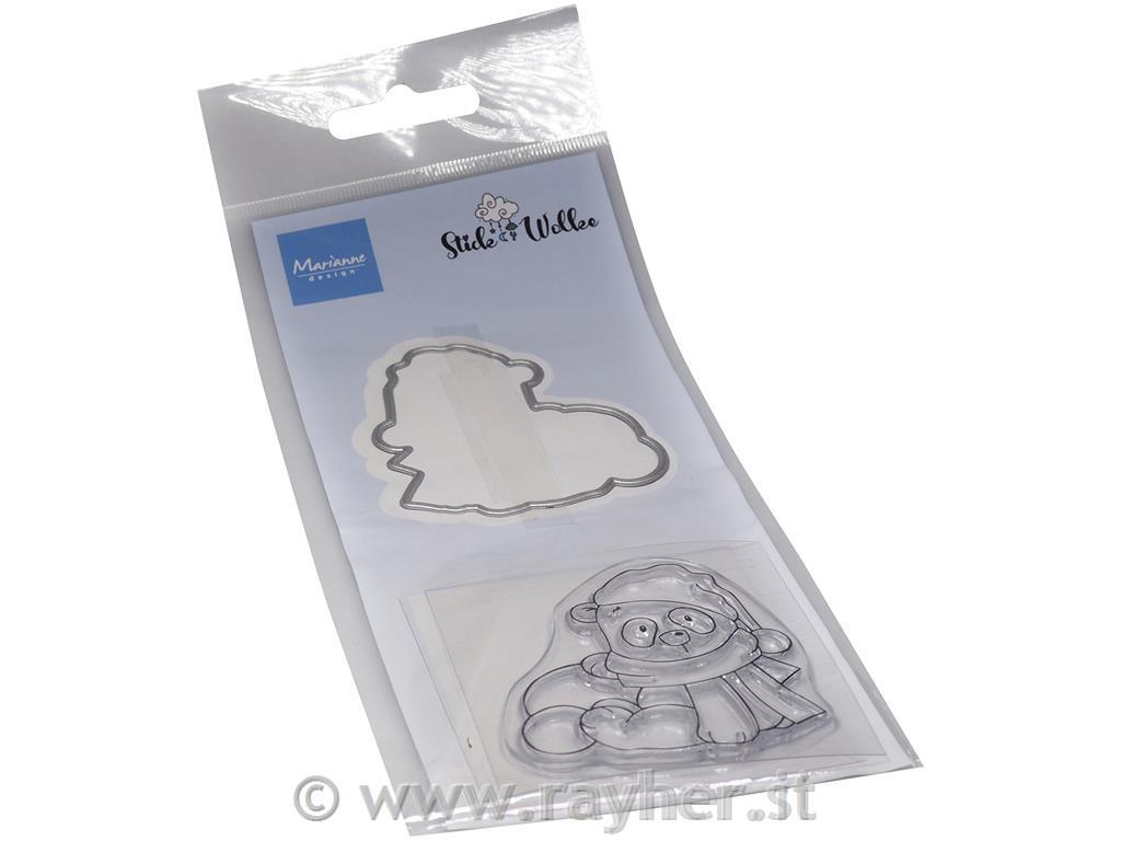 Timbro e fustelle: Panda di neve