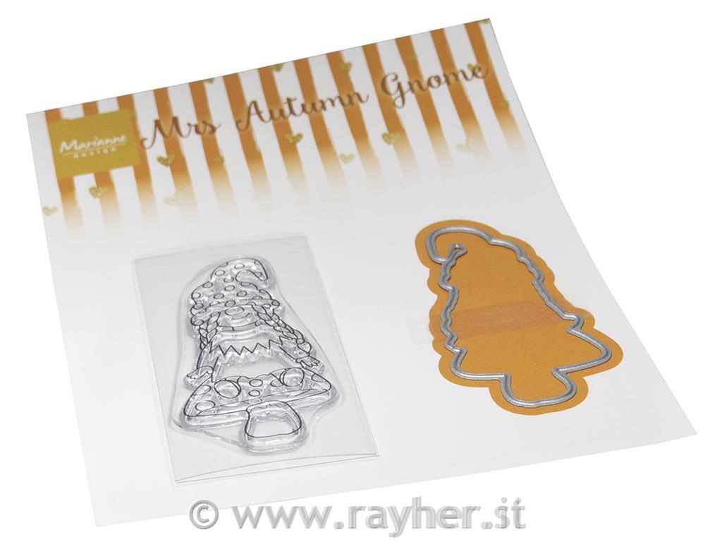 Clear Stamp and Die: Mrs. Autumn gnomeGirl