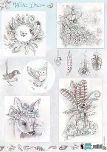 WINTER DREAM BLUE DECOUPAGE PAPER