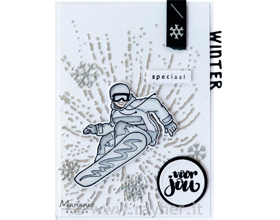 Timbro e fustella MD: Snowboarder